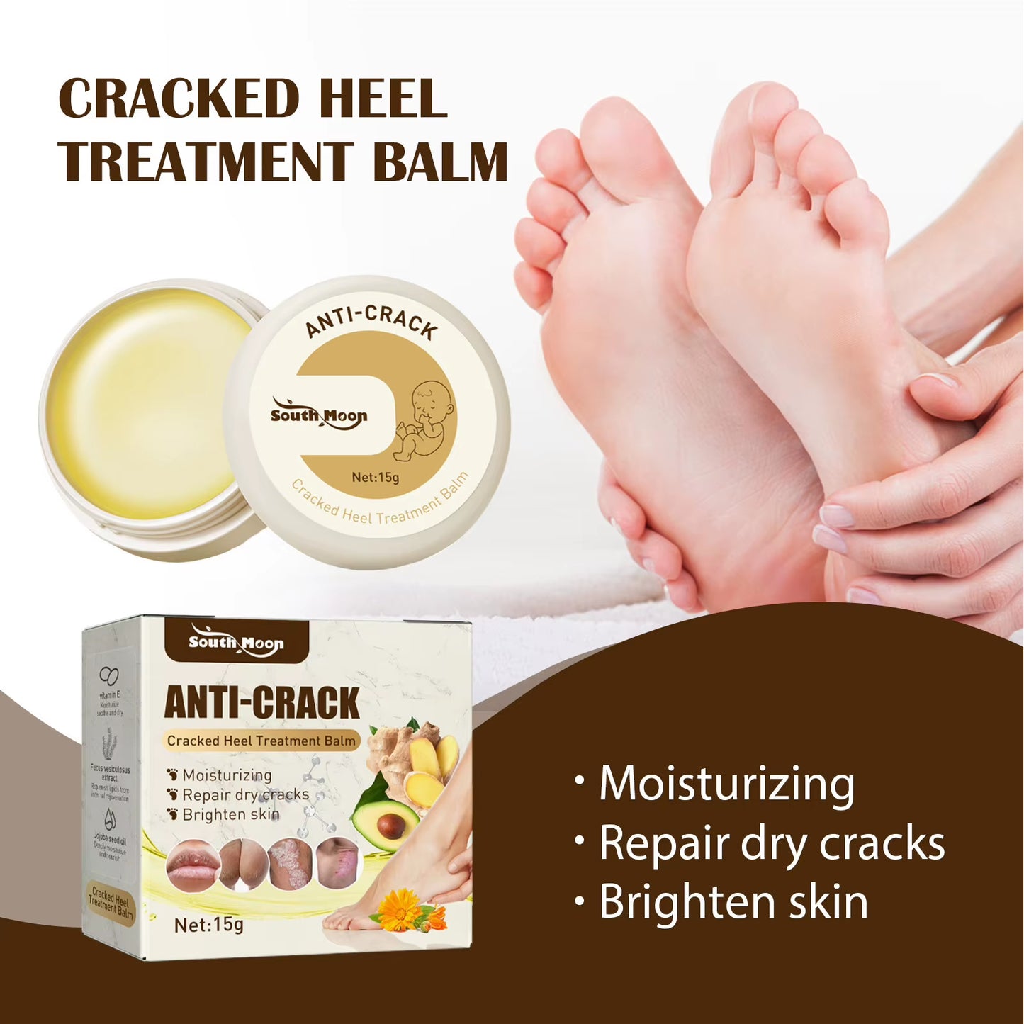 Exfoliator Foot Cream Dead Skin Remover Heel Crack Repair Treatment Moisturizing Hand Feet Anti-Drying Cracked Care Foot Mask